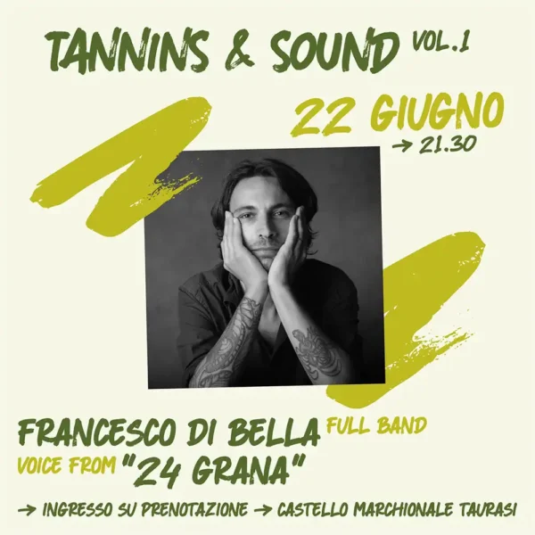 Tannins Sounds Vol. 1 Aperitivo e brunch Castello Taurasi | Taurasidocg.com